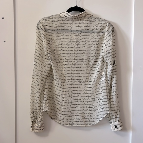 RACHEL Rachel Roy button down long sleeve dress shirt. 100% polyester. - Picture 4 of 5